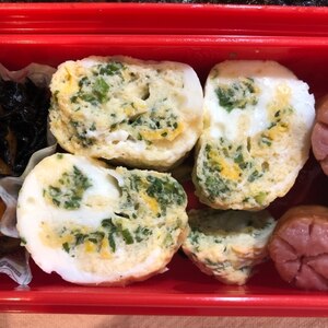 ごま油香る小ネギ入りの厚焼き玉子。